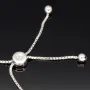 Dreireihiges Zirkonia-Armband / Zugarmband (Diamantimitationen, Brillantschliff) aus 925er Sterling Silber – filigran, funkelnd & längenverstellbar (ca. 16–21 cm) - mit ca. 140 fein eingearbeiteten Zirkoniasteinen (Diamantimitationen, Brillantschliff)