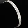 Dreireihiges Zirkonia-Armband / Zugarmband (Diamantimitationen, Brillantschliff) aus 925er Sterling Silber – filigran, funkelnd & längenverstellbar (ca. 16–21 cm) - mit ca. 140 fein eingearbeiteten Zirkoniasteinen (Diamantimitationen, Brillantschliff)