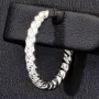 Mini Creolen / Ohrringe aus 925 Sterling Silber, rhodiniert und poliert veredelt mit leuchtenden Zirkonia-Steinen (Diamantimitationen) im Brillantschliff
