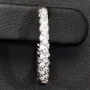 Mini Creolen / Ohrringe aus 925 Sterling Silber, rhodiniert und poliert veredelt mit leuchtenden Zirkonia-Steinen (Diamantimitationen) im Brillantschliff