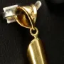 Größerer Kreuzanhänger „Jesus Christus“ Kreuz aus 585er (14 Karat) Bicolor-Gold
