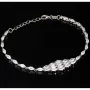 Funkelndes Armband aus 925 Sterling Silber, rhodiniert – mit leuchtenden Zirkonia im Marquiseschliff (Navette-Schliff) besetzt - Länge anpassbar ca: 16,5-19 cm
