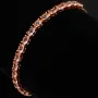 Rosévergoldetes Armband für Damen aus 925er Silber mit Zirkonia im Ovalschliff - Armband längenverstellbar in ca. 16-24 cm