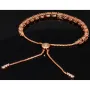 Rosévergoldetes Armband für Damen aus 925er Silber mit Zirkonia im Ovalschliff - Armband längenverstellbar in ca. 16-24 cm