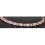 Exquisites 925er Silberarmband, rosévergoldet für Damen mit Zirkoniabesatz im Baguette- und Diamantschliff – Armband längenverstellbar von ca. 16-24 cm