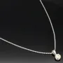 Elegantes Schmuckset -Silberkette und Anhänger aus 925er Sterling Silber mit Zirkonia im Brillantschliff (Diamantimitation) - ca. 45cm