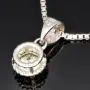 Elegantes Schmuckset -Silberkette und Anhänger aus 925er Sterling Silber mit Zirkonia im Brillantschliff (Diamantimitation) - ca. 45cm