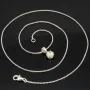 Elegantes Schmuckset -Silberkette und Anhänger aus 925er Sterling Silber mit Zirkonia im Brillantschliff (Diamantimitation) - ca. 45cm