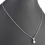 Elegantes Schmuckset -Silberkette und Anhänger aus 925er Sterling Silber mit Zirkonia im Brillantschliff (Diamantimitation) - ca. 45cm