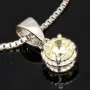 Elegantes Schmuckset -Silberkette und Anhänger aus 925er Sterling Silber mit Zirkonia im Brillantschliff (Diamantimitation) - ca. 45cm