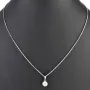 Elegantes Schmuckset -Silberkette und Anhänger aus 925er Sterling Silber mit Zirkonia im Brillantschliff (Diamantimitation) - ca. 45cm