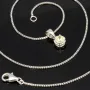 Elegantes Schmuckset -Silberkette und Anhänger aus 925er Sterling Silber mit Zirkonia im Brillantschliff (Diamantimitation) - ca. 45cm