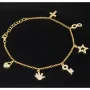 Edles Silberarmband - zeitloses Bettelarmband aus vergoldetem 925 Sterling Silber - Länge verrstellbar ca. 17- 20 cm