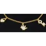 Edles Silberarmband - zeitloses Bettelarmband aus vergoldetem 925 Sterling Silber - Länge verrstellbar ca. 17- 20 cm