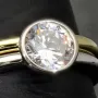 2-teiliges Ringset mit Zirkonia (Diamantimitat ca. 1ct ) im Brillantschliff – Sterling Silber 925, bicolor (1x rhodiniert & 1x vergoldet) RG ca. 63