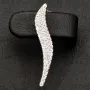 Edle Silberohrringe - Ohrhänger aus 925 Sterling Silber, rhodiniert und poliert, mit funkelnden Zirkoniasteinen (Diamantimitationen )