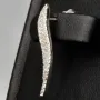 Edle Silberohrringe - Ohrhänger aus 925 Sterling Silber, rhodiniert und poliert, mit funkelnden Zirkoniasteinen (Diamantimitationen )