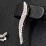 Edle Silberohrringe - Ohrhänger aus 925 Sterling Silber, rhodiniert und poliert, mit funkelnden Zirkoniasteinen (Diamantimitationen )
