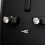 Glänzende Ohrstecker aus rhodiniertem 925er Sterling Silber, besetzt mit funkelnden Zirkonia (Diamantimitation) im Brillantschliff