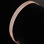 Dreireihiges Zirkonia-Armband / Zugarmband aus rosévergoldetem 925er Sterlingsilber – filigran, funkelnd & längenverstellbar (ca. 16–22 cm) - mit ca. 280 fein eingearbeiteten Zirkoniasteinen (Diamantimitationen, Brillantschliff)