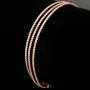 Dreireihiges Zirkonia-Armband / Zugarmband aus rosévergoldetem 925er Sterlingsilber – filigran, funkelnd & längenverstellbar (ca. 16–22 cm) - mit ca. 280 fein eingearbeiteten Zirkoniasteinen (Diamantimitationen, Brillantschliff)