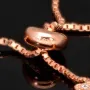 Dreireihiges Zirkonia-Armband / Zugarmband aus rosévergoldetem 925er Sterlingsilber – filigran, funkelnd & längenverstellbar (ca. 16–22 cm) - mit ca. 280 fein eingearbeiteten Zirkoniasteinen (Diamantimitationen, Brillantschliff)