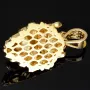 Löwenkopf-Anhänger aus hochwertigem 14k Gelbgold (585) mit Zirkoniabesatz – (ca. 6,3 g)