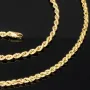 Kordelkette in klassischem Design in ca. 60 cm Länge aus funkelndem 585er Gold 14k ca. 3mm Breite