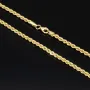 Kordelkette in klassischem Design in ca. 60 cm Länge aus funkelndem 585er Gold 14k ca. 3mm Breite
