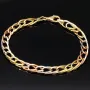 Exklusives Tricolor-Goldarmband aus 14K 585 Gold – Eleganz in Gelbgold, Roségold und Weißgold (ca. 19,5 cm, 7 mm)