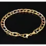 Exklusives Tricolor-Goldarmband aus 14K 585 Gold – Eleganz in Gelbgold, Roségold und Weißgold (ca. 19,5 cm, 7 mm)