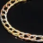 Exklusives Tricolor-Goldarmband aus 14K 585 Gold – Eleganz in Gelbgold, Roségold und Weißgold (ca. 19,5 cm, 7 mm)