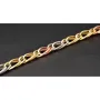 Exklusives Tricolor-Goldarmband aus 14K 585 Gold – Eleganz in Gelbgold, Roségold und Weißgold (ca. 19,5 cm, 7 mm)