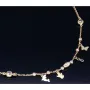 Glänzende Ankerkette mit fantasievollen Elementen aus hochwertigem 585 14k Gold mit Zirkoniabesatz (längenverstellbar von 45cm-ca. 47,5cm)