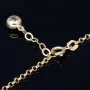 Glänzende Ankerkette mit fantasievollen Elementen aus hochwertigem 585 14k Gold mit Zirkoniabesatz (längenverstellbar von 45cm-ca. 47,5cm)