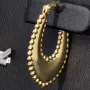 Exquisite Creolen / Hoops in elegantem, zeitlosen Design aus edlem, polierten 585 / 14K Gold