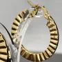 Sehr schöne Creolen aus edlem Gold (585er 14K Gelbgold) mit Klappverschluss