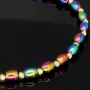 Trendiges Kugel-Zugarmband bestückt mit 20 edlen Goldperlen aus hochwertigem 585 14K und bunten schimmernden Flip-Flop-Beads - längenverstellbar von 17cm -25cm