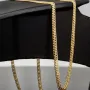 Filigrane Goldkette aus funkelndem 585 / 14K Gold (Gelbgold) , ca. 56 cm Länge 3mm