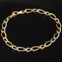 Exklusives Armband aus 585er (14k) Tricolor Gold (Gelbgold, Roségold und Weißgold) - ca. 20cm, ca. 5,5mm