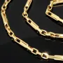 Außergewöhnliche Goldkette / Ankerkette mit filigranem Greco-Design aus 14K 585er Gold (Gelbgold) – ca. 60 cm, 4 mm - Hochwertig verarbeitet
