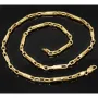 Sehr schöne Goldkette / Ankerkette mit außergewöhnlichem Greco-Design aus 14K 585er Gold (Gelbgold) – ca. 55 cm, 4mm - Hochwertig verarbeitet