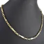 Sehr schöne Goldkette / Ankerkette mit außergewöhnlichem Greco-Design aus 14K 585er Gold (Gelbgold) – ca. 55 cm, 4mm - Hochwertig verarbeitet