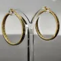 Creolen aus 14 Karat 585 Gold mit feinem Greco-Muster – zeitlos & stilvoll