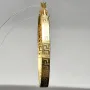 Creolen aus 14 Karat 585 Gold mit feinem Greco-Muster – zeitlos & stilvoll