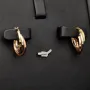 Tricolor Gold-Creolen – Eleganz in drei Goldtönen aus 585er 14K Gold (Gelbgold, Roségold und Weißgold)