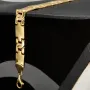 Luxuriöses Gold-Armband aus 14K 585er Gelbgold – halb matt, halb poliert (ca. 23 cm Länge und ca. 8mm Breite)