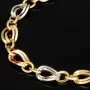 Feines Tricolor-Goldarmband für Damen – zeitlos elegant aus 585er (14k) Gold (Gelbgold, Roségold und Weißgold) ca. 20,5cm ca. 7,5mm