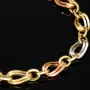 Feines Tricolor-Goldarmband für Damen – zeitlos elegant aus 585er (14k) Gold (Gelbgold, Roségold und Weißgold) ca. 20,5cm ca. 7,5mm
