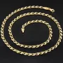 Funkelnde Goldkette für Damen in außergewöhnlichem Herz-Design aus hochwertigem Gold 585 / 14k (Bicolor Gelb- und Weißgold) ca. 50cm Länge, ca. 4mm